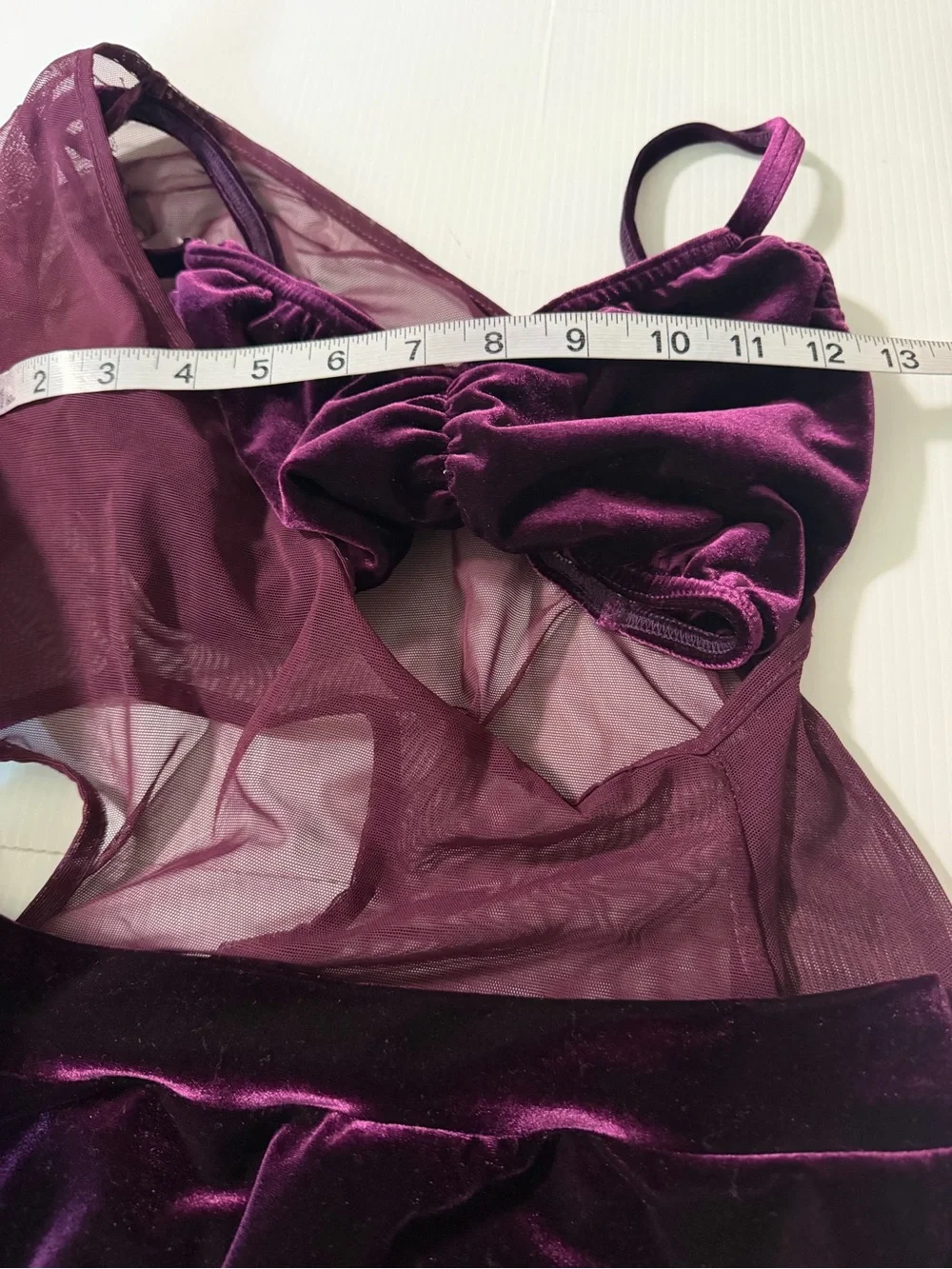 Kelle dance costume 2 piece purple mesh velvet STATE OF GRACE 8368 lyrical MA
